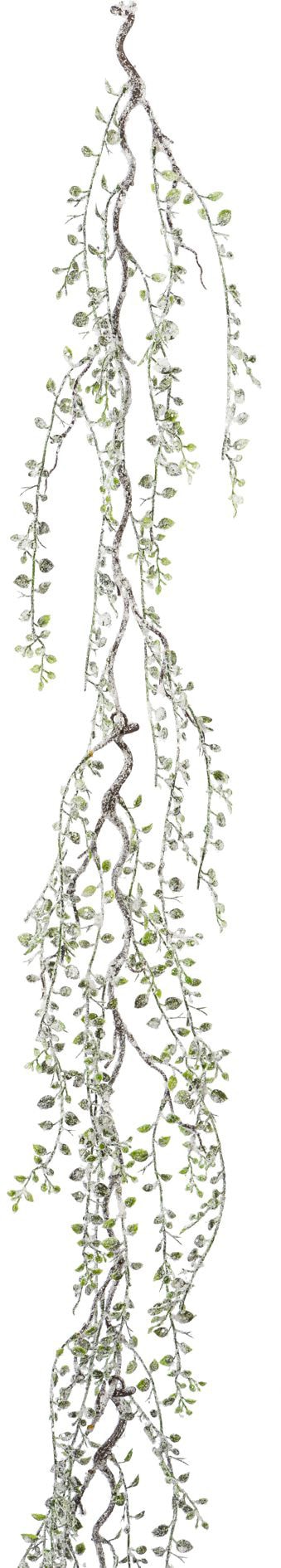 Creativ green Winterliche Kunstpflanze »Weihnachtsdeko, Weihnachtsgirlande« Girlande mit Frost-Optik, Länge 182 cm, 2er-Set