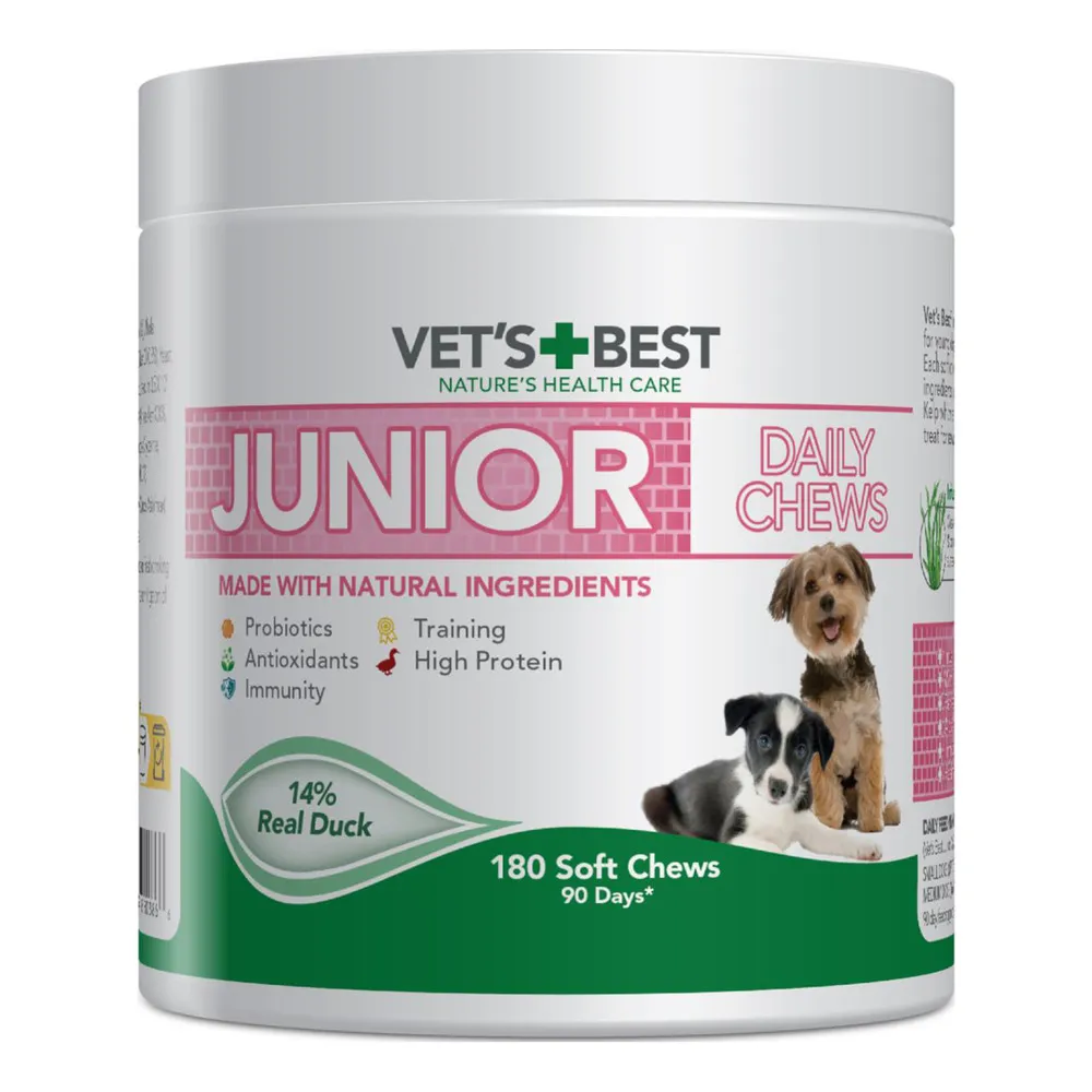Vets Best Daily Chews, Junior - 180 stk.