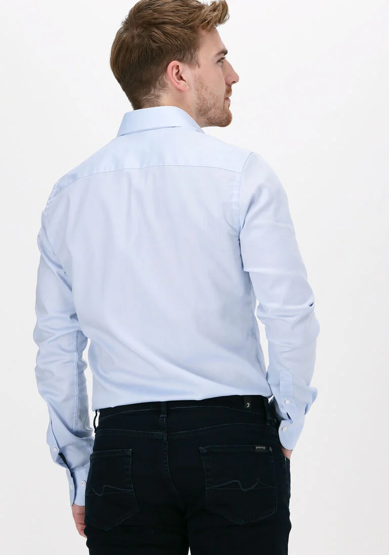 PROFUOMO lichtblauwe profuomo klassiek overhemd fine twill - slim fit - non iron extra long sleeve
