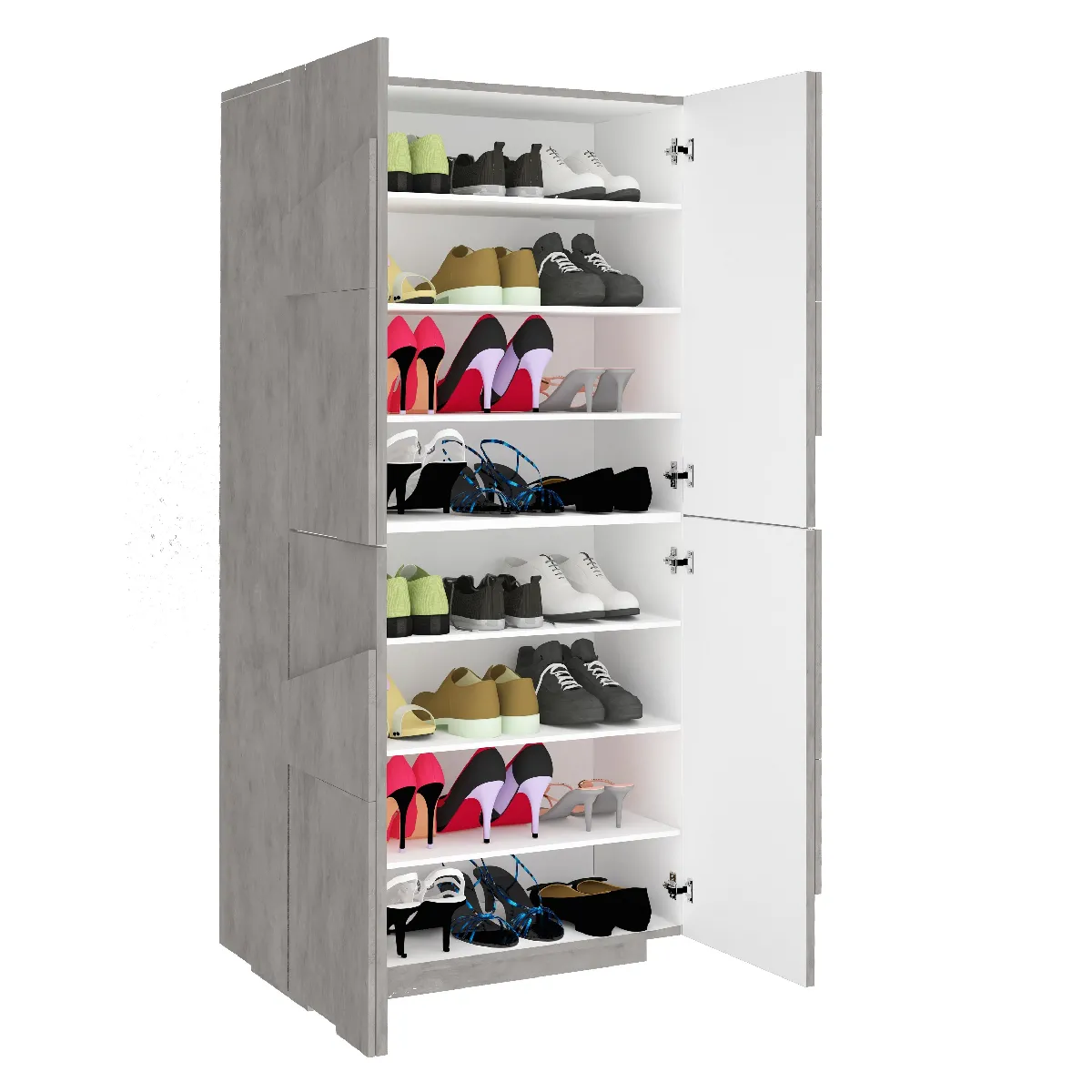 ALTER Étagère à chaussures moderne - Gris ardoise
