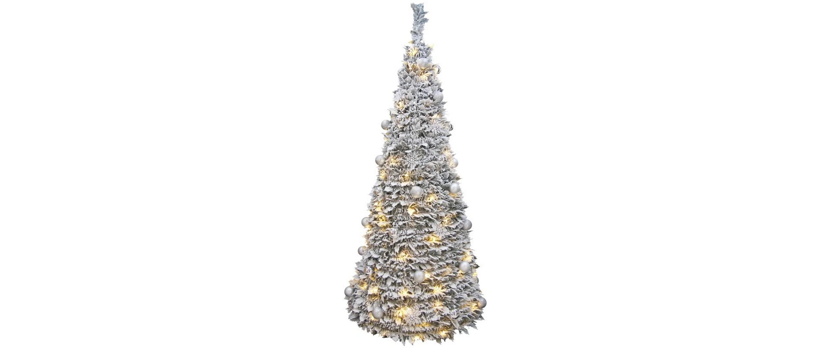 LED Pop-up-tree Schnee Höhe: 180 cm<br>Weihnachtsbaum