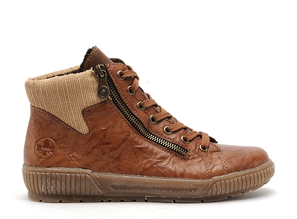 Rieker boots bottine plates femme n0709 marron