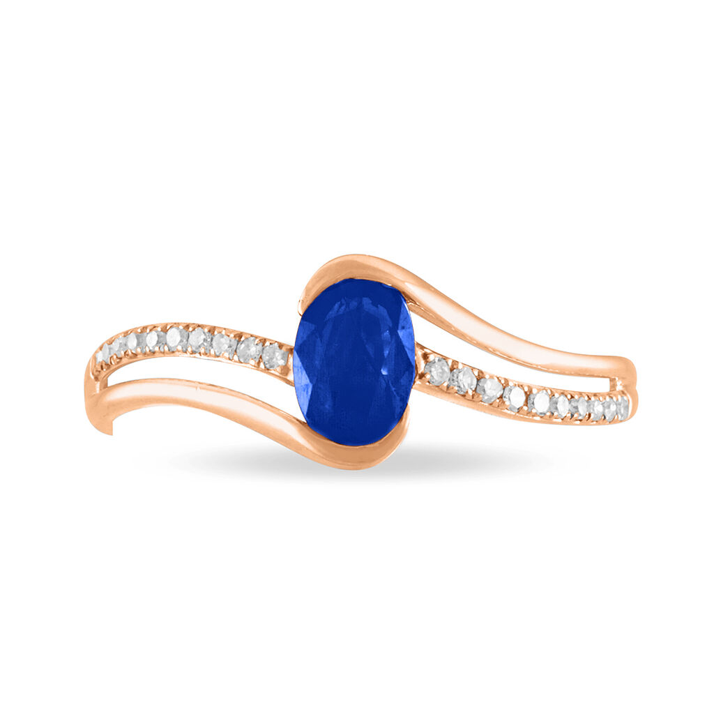 Bague Anja Or Rose Saphir Et Diamant
