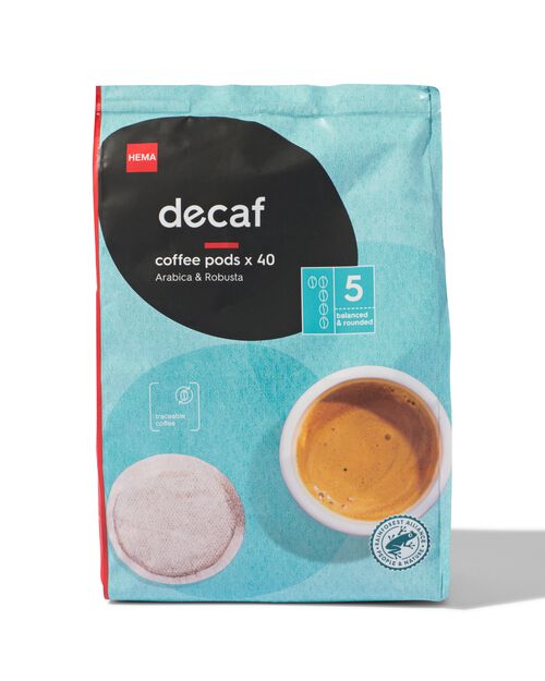 40 dosettes de café décaféiné