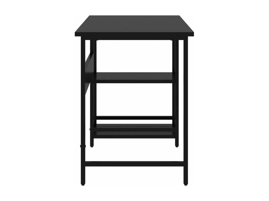 Bureau d'ordinateur Noir 105x55x72 cm MDF et métal