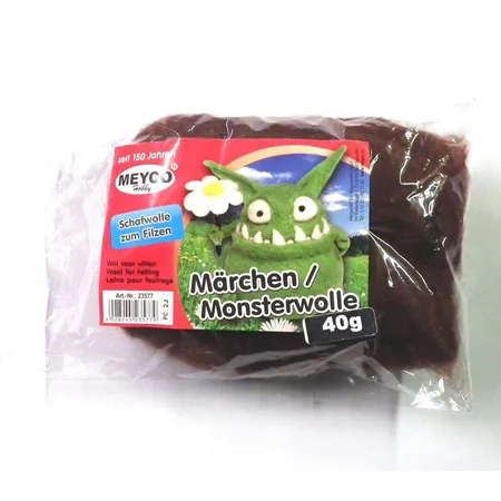 Meyco Märchenwolle zum Filzen, braun, 40g