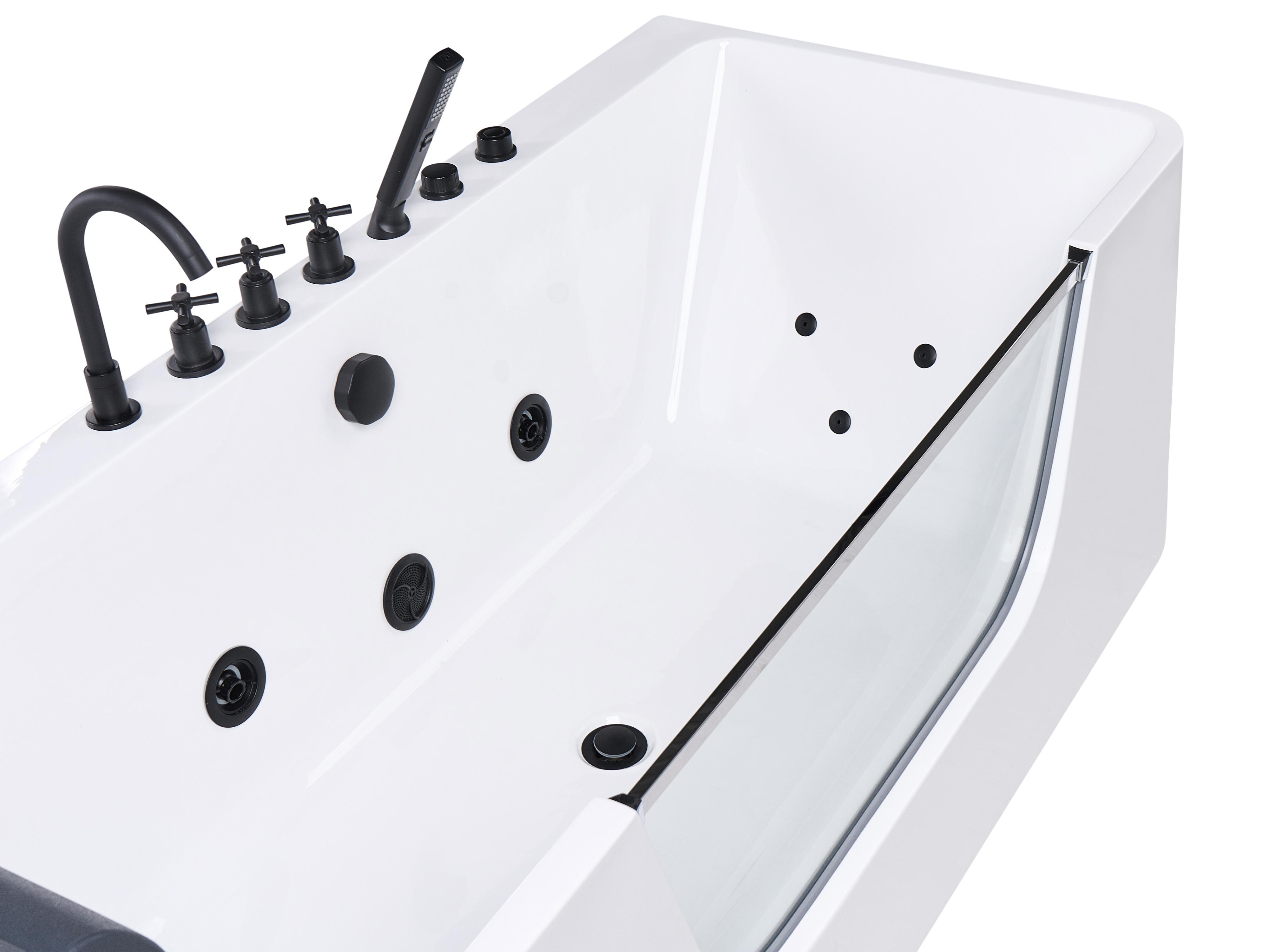 Hoek bubbelbad CAHUITA 160 x 75 cm Wit