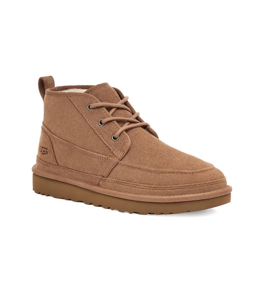Botas de cano curto UGG M Neumel Moc em couro marrom
