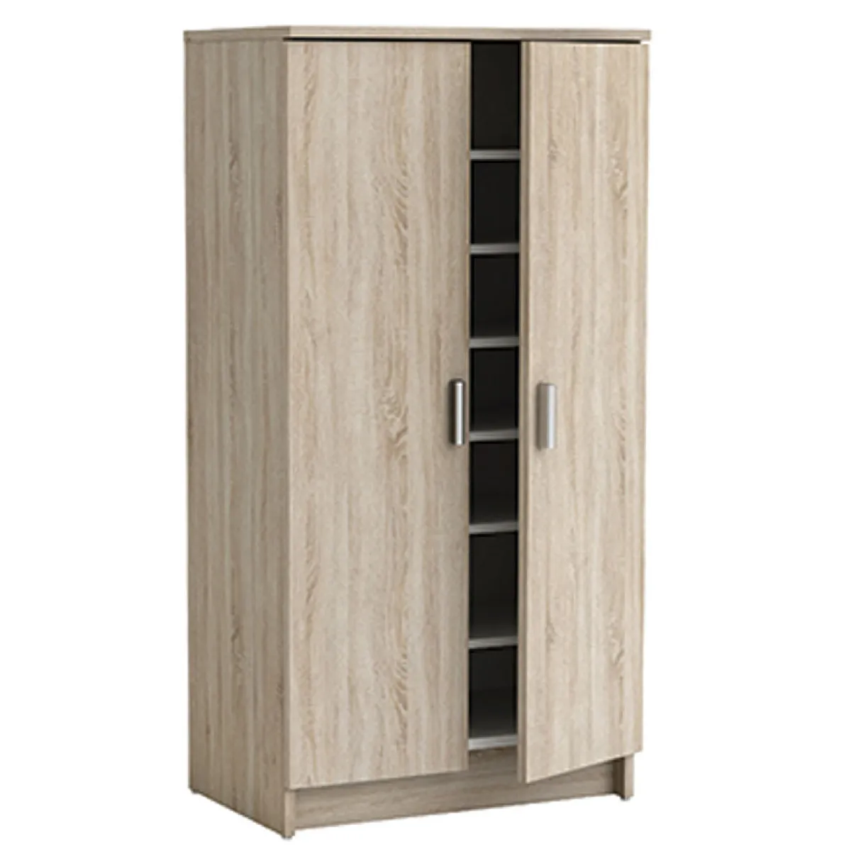 Pegane Armoire à chaussures Chêne Brosse