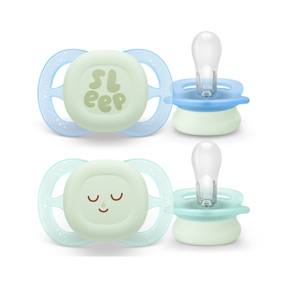 Philips Avent Fopspeen Ultra Air Nighttime 0-2 mnd Glow in the Dark2 stuks