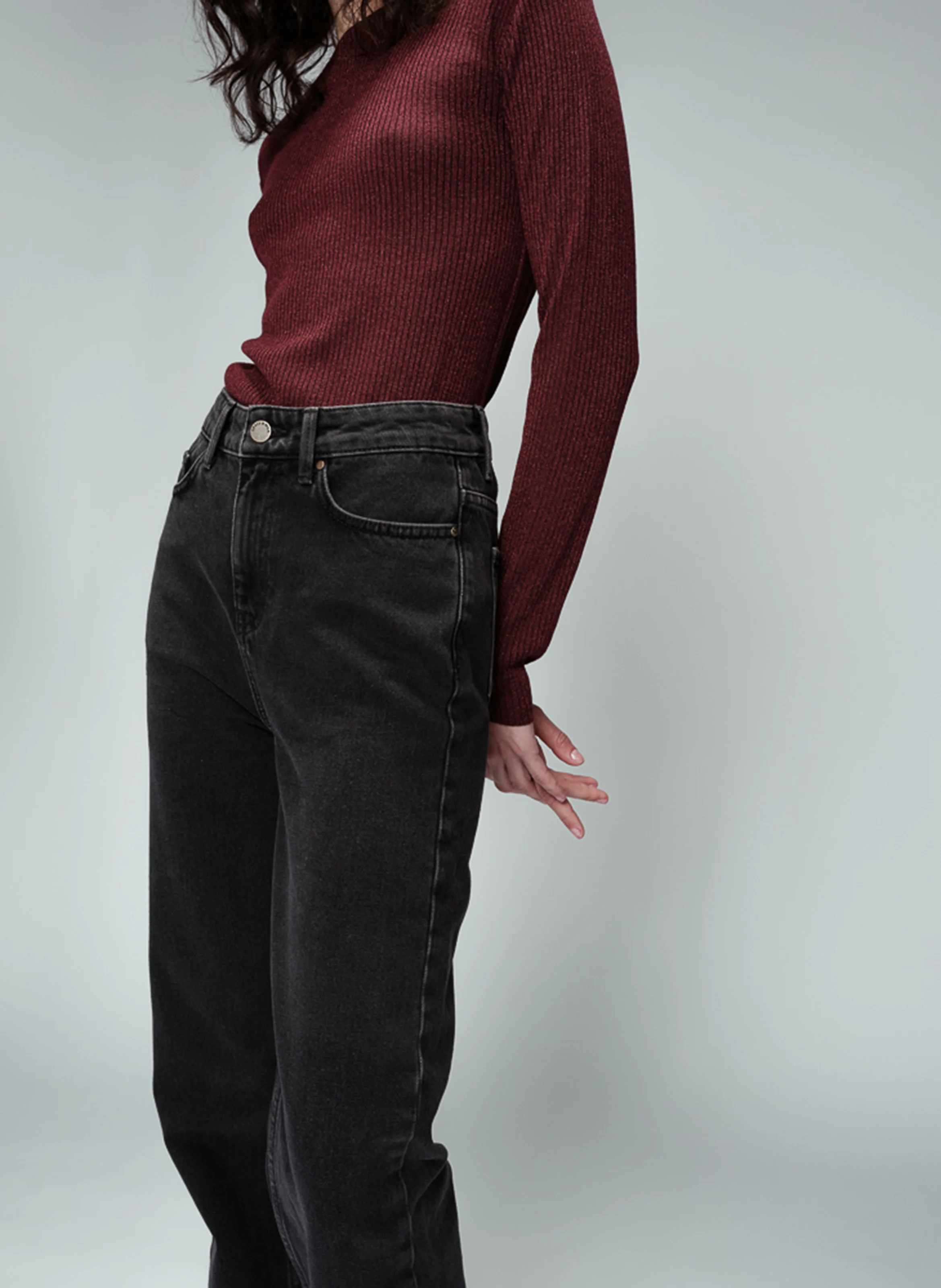 OLGA - Pull col rond| Rouge