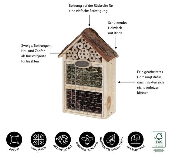Dehner Natura Premium Insektenhotel Flavia,
