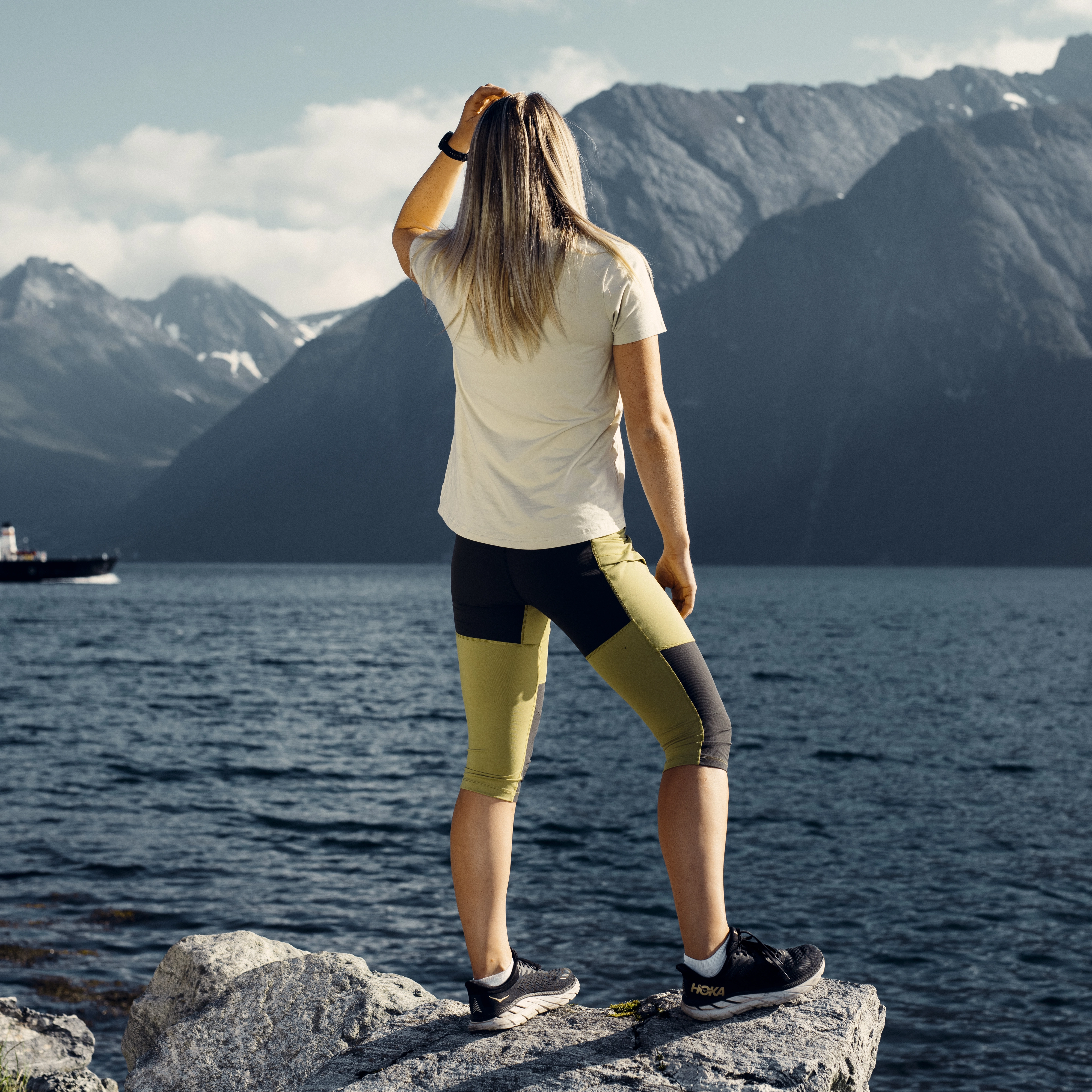 Fløyen ¾ Outdoor Tights Women Olive Green