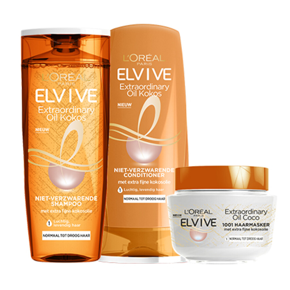 6x L'Oréal Elvive Extraordinary Oil Kokos Haarmasker300 ml