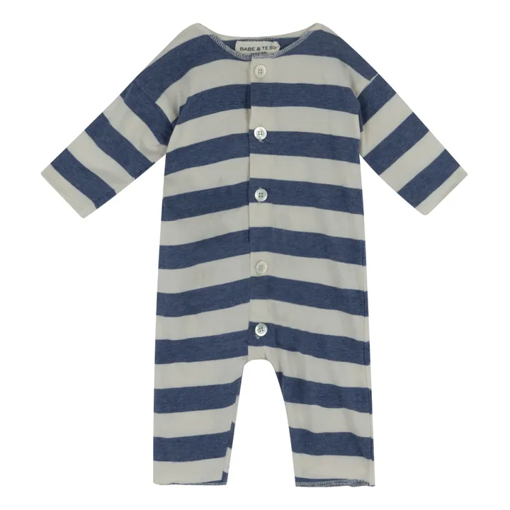 Babe & Tess Combinaison Rayée Ettore | Bleu indigo