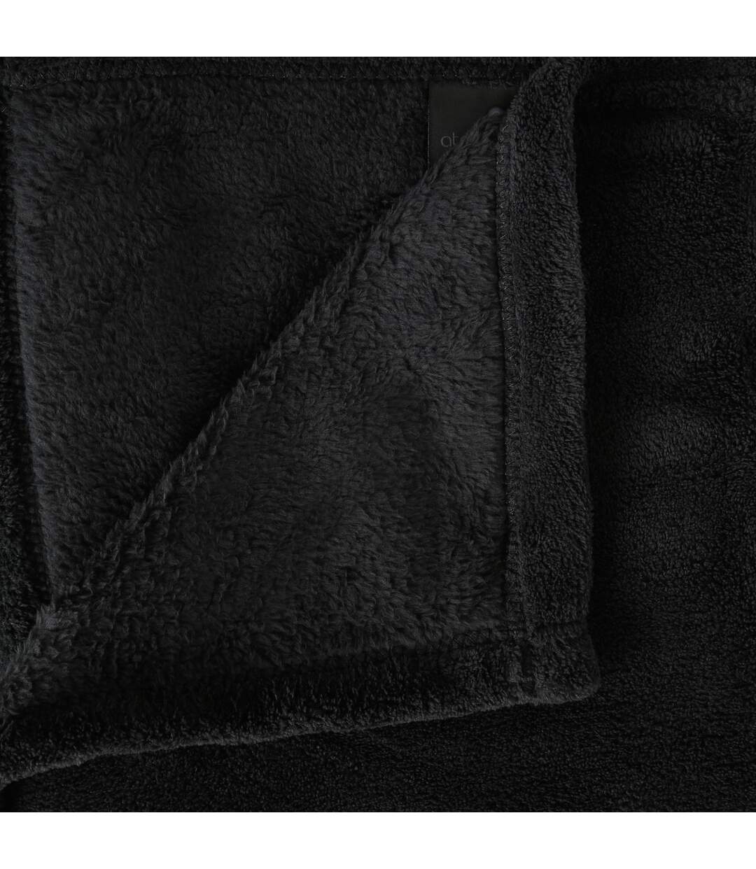 Plaid en Microfibre uni - 230x180 cm - Noir
