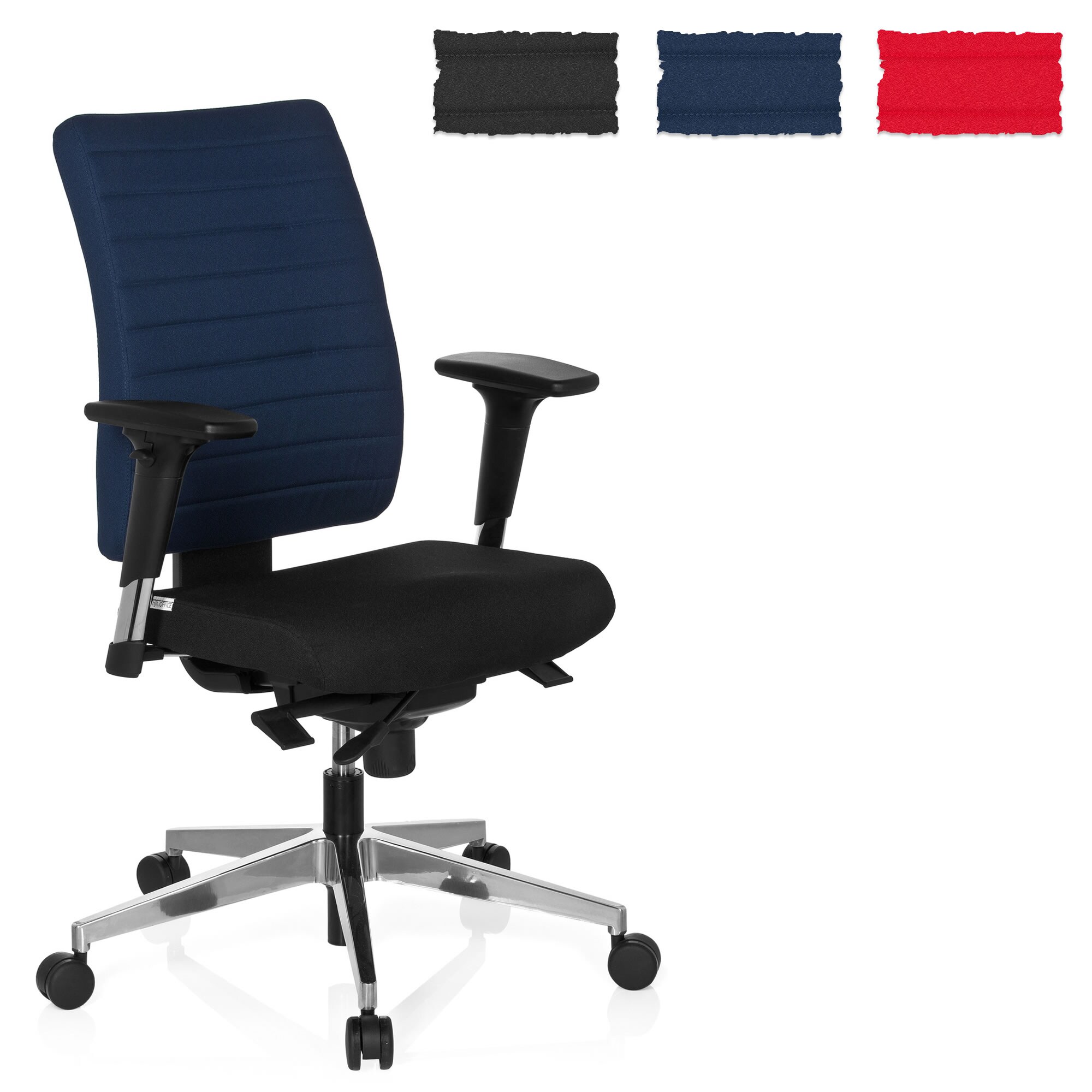 Profi Bürostuhl PRO-TEC 350 Stoff mit Armlehnen (höhenverstellbar) hjh OFFICE