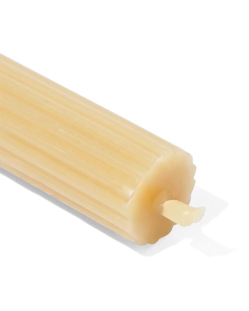 bougie longue Ø 2x24 striée jaune clair