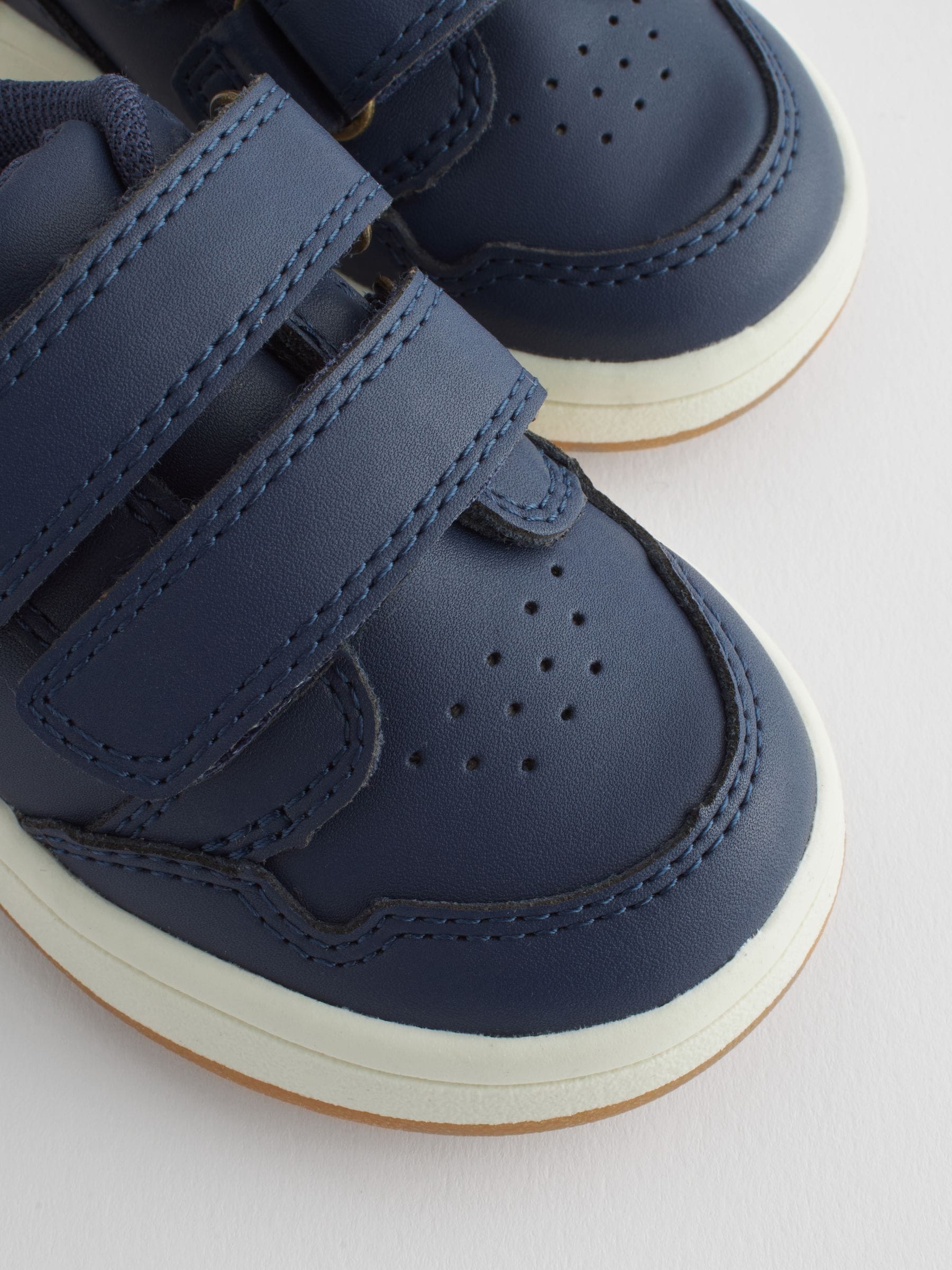 Marineblauw - Baby Touch Fastening Leather First Walker Shoes