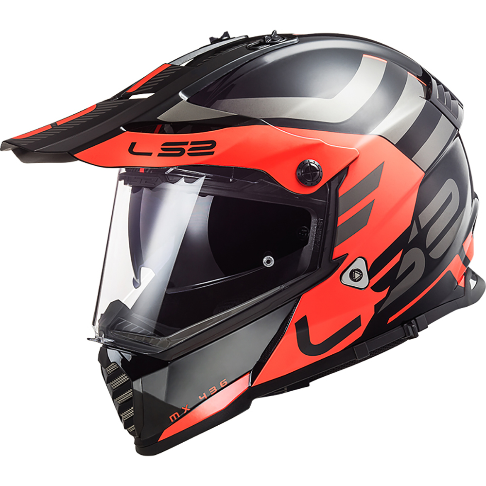 LS2 - Casque MX436 Pioneer Evo Adventurer Noir Mat / Orange