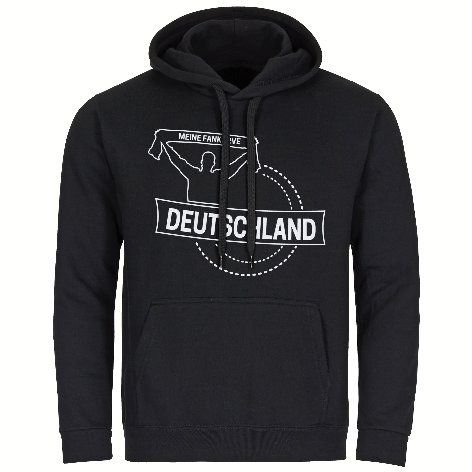 multifanshop® Kapuzen Sweatshirt - Deutschland - Meine Fankurve - Druck weiß