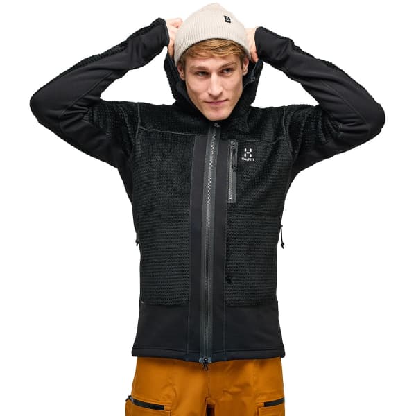 Veste polaire ski rando HAGLÖFS VASSI MID HOOD MEN TRUE BLACK