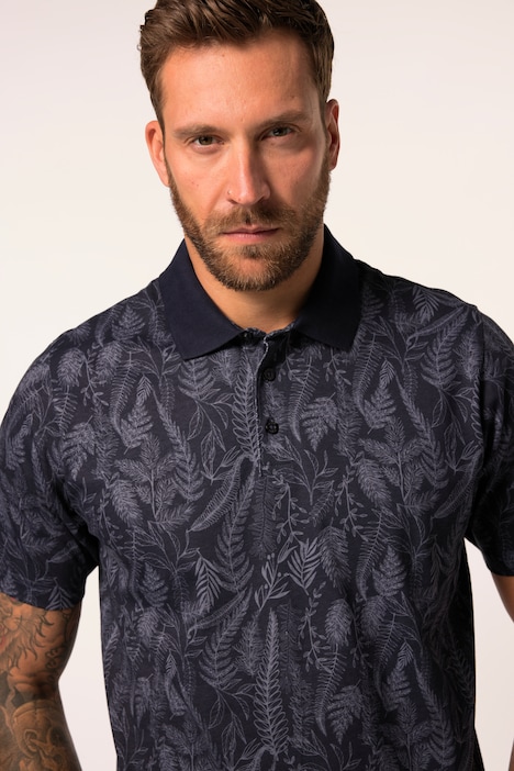 Poloshirt, Halbarm, Jersey, floraler Print, bis 8 XL