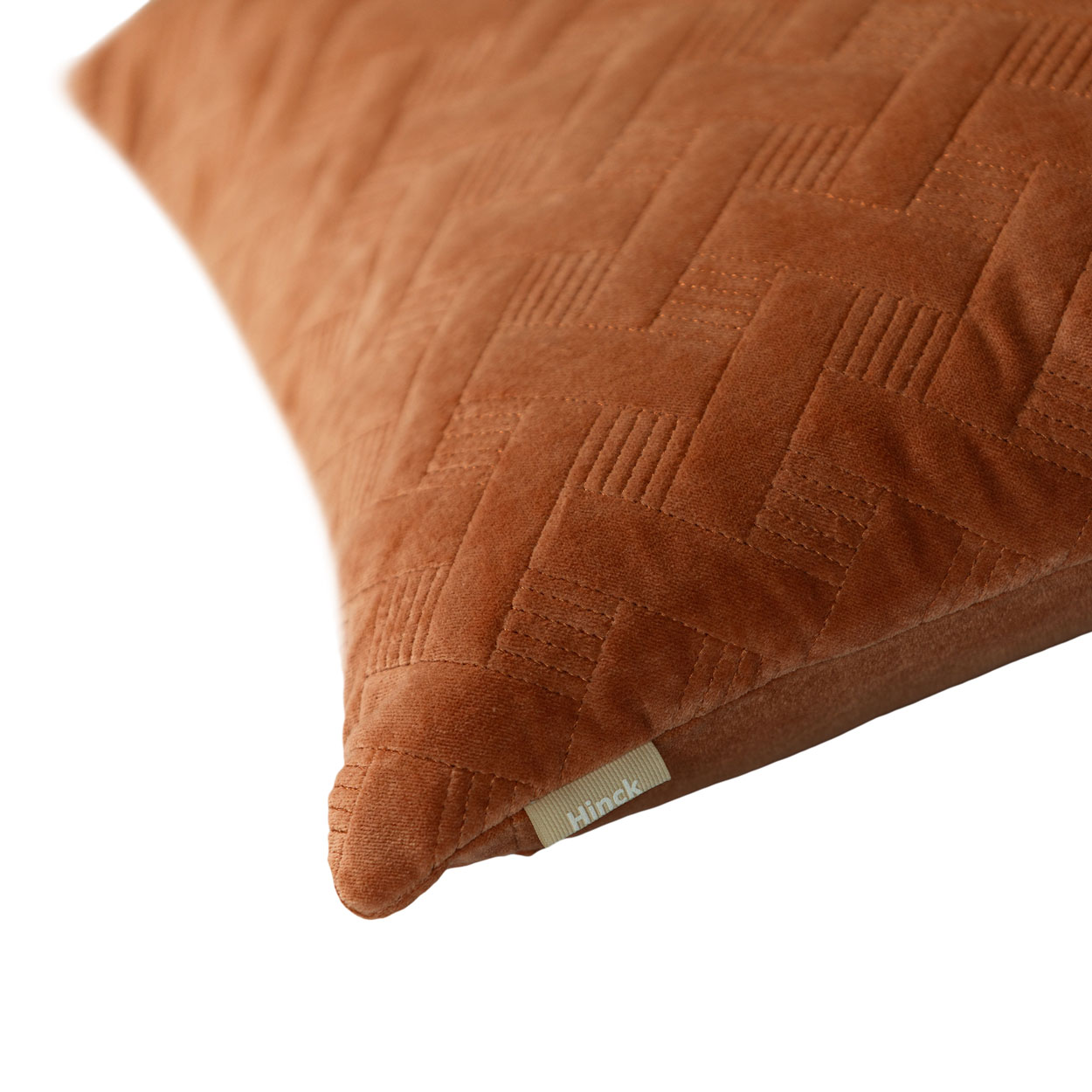 Kussen velours Grids orangebrass