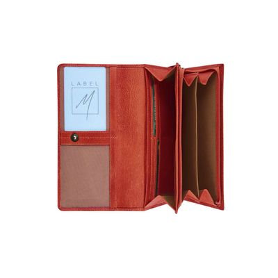 Portefeuille avec bouton-pression Savannah - rouge - label M