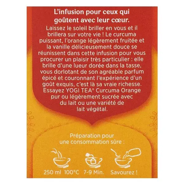 Chá Yogi de Cúrcuma e Laranja - 17 Sachês