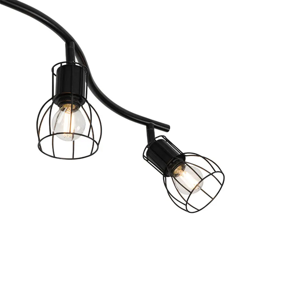 Qazqa opbouwspots botu zwart e14