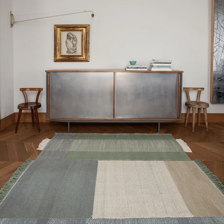 nanimarquina - Tres Stripes 170 x 240 cm, schwarz