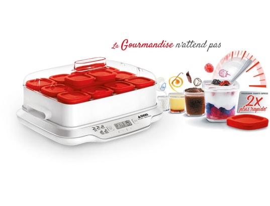 SEB - Yaourtière Multidelices Express 12 pots Rouge