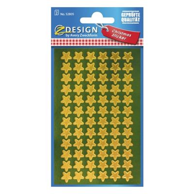 Avery - 114 stickers en sachet - 160x83x1 - étoiles dorées à 5 branches
