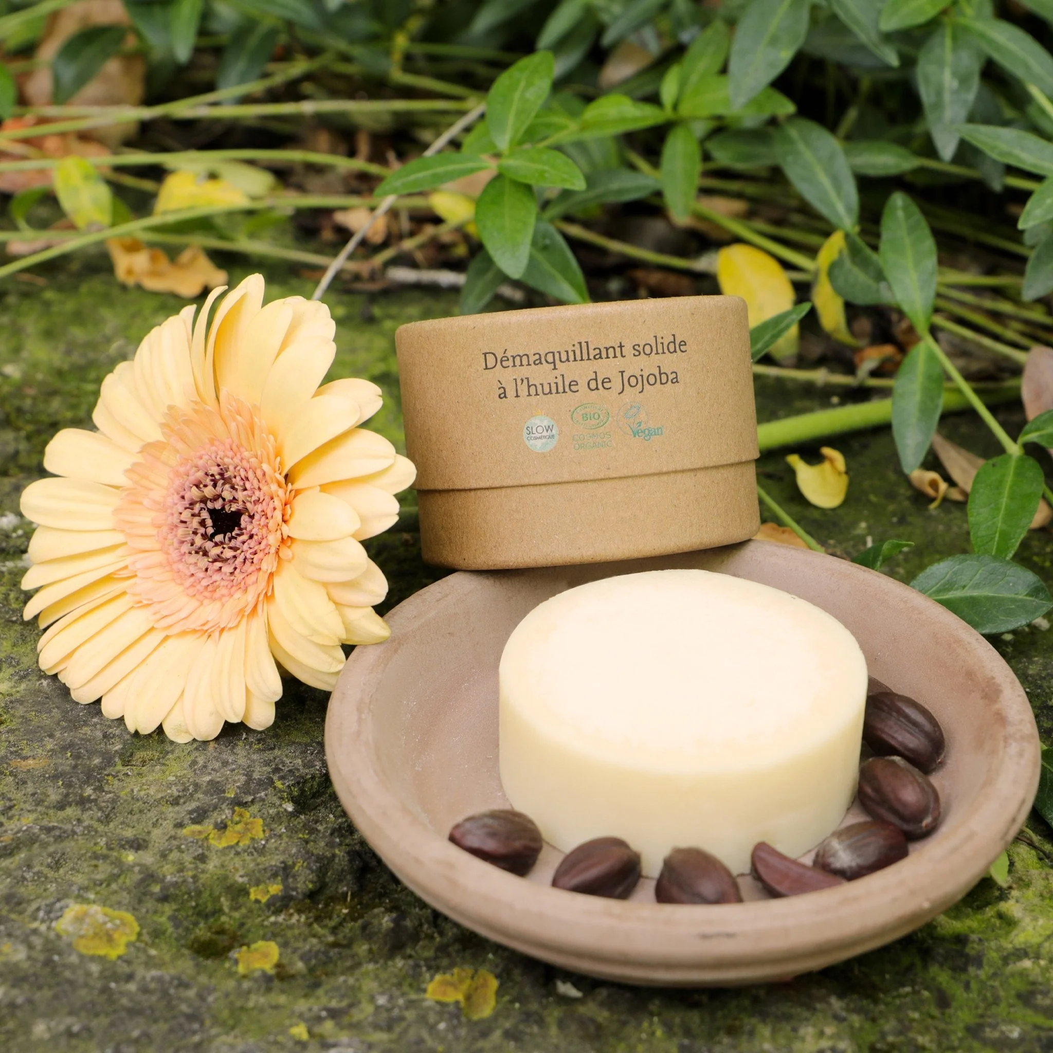 Démaquillant solide à l'huile de jojoba - Version 3 - 1 démaquillant - 40g / Sans