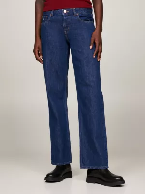 Calça jeans reta de cintura baixa Sophie