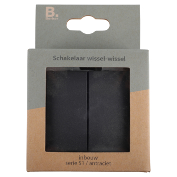 Berker S.1 wissel-wisselschakelaar antraciet