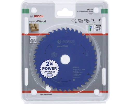 Cirkelzaagblad voor Expert for Wood accuzagen, 140x1,8/1,3x20mm, 42 tanden