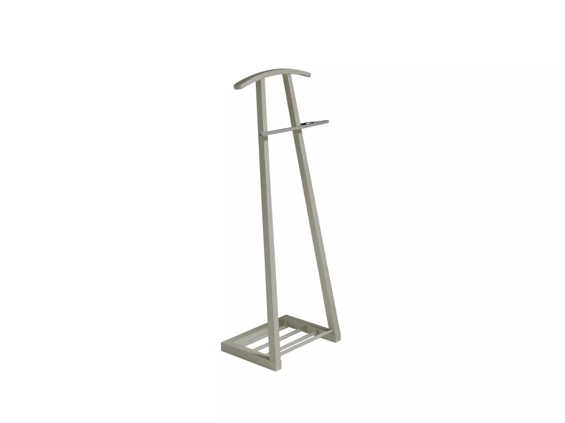 Valet de nuit - H111cm x L46cm x P29cm - hêtre massif taupe - Zeta