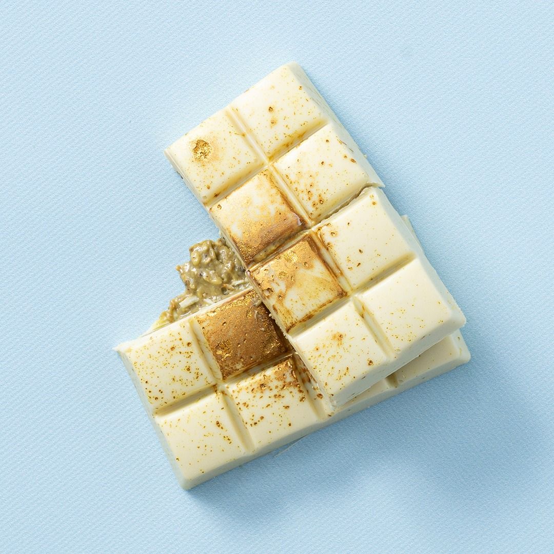 Choc block pistache/kadayif wit 100 gram