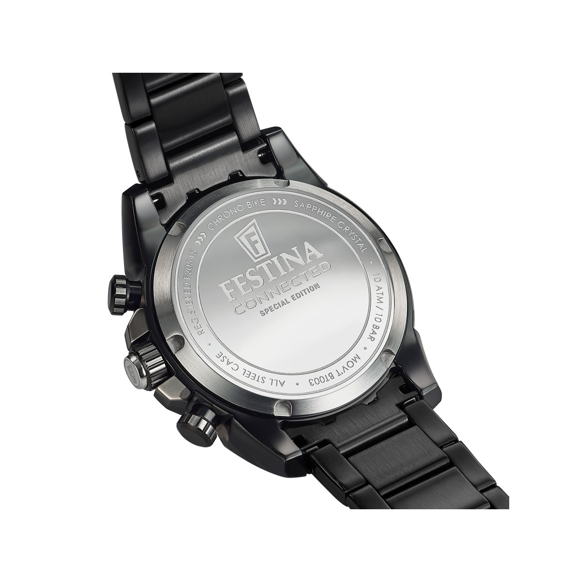 Montre Festina homme connectée bracelet acier motif camouflage