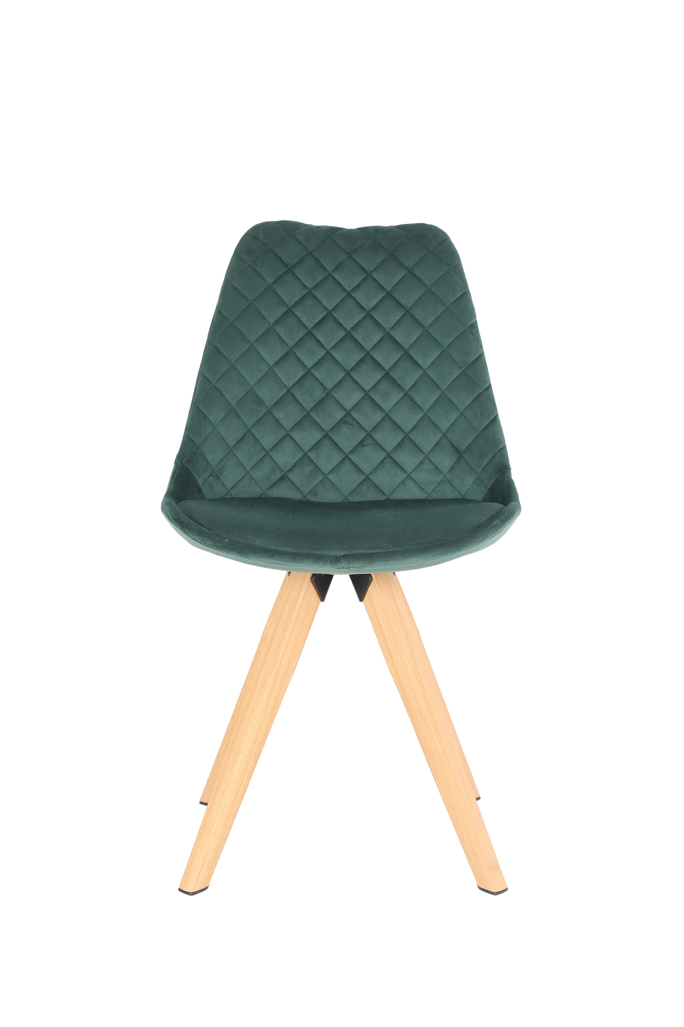 byLIVING Esszimmerstuhl ARIK, 2er Set, Samtbezug dunkelgrün, Gestell Eiche-Optik