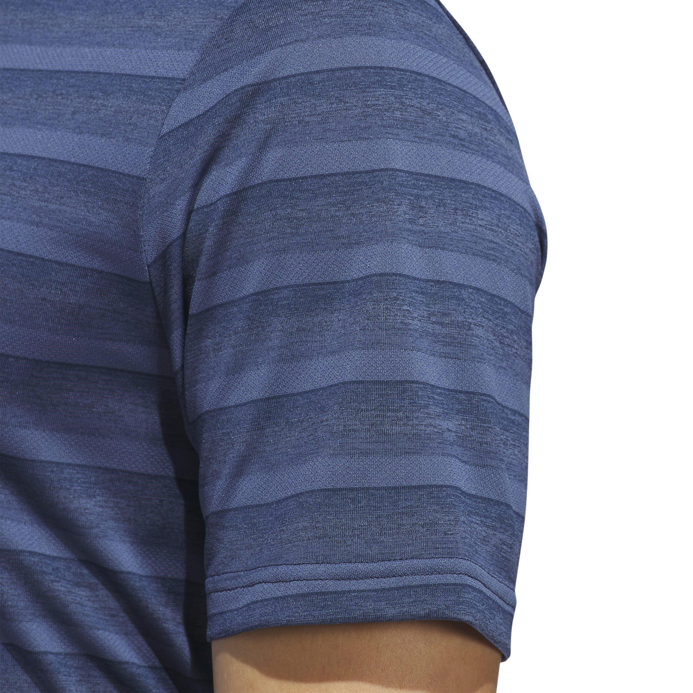 adidas Two Colour Striped Polo Shirt Mens