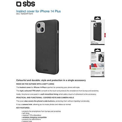 SBS iPhone 14 Plus cover - Sort