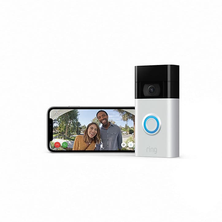 Sonnette vidéo sans fil Ring vidéo Doorbell satin nickelé