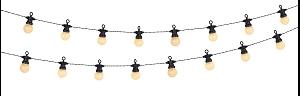 GUIRLANDE SOLAIRE 20 BOULES BLANC L.6.8M
