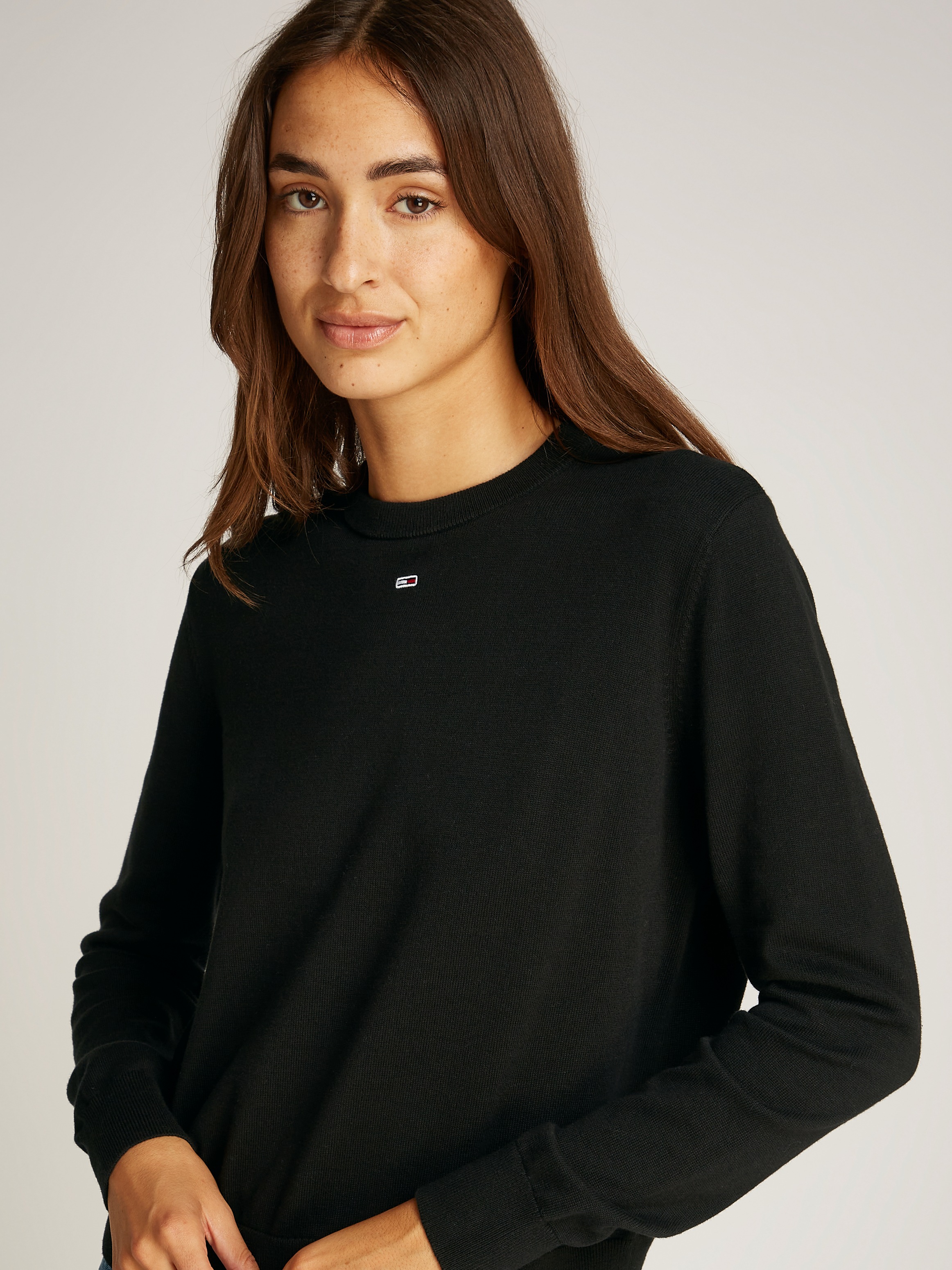 Tommy Jeans Curve Rundhalspullover »TJW ESSENTIAL CREW SWEATER EXT« in Grossen Grössen, Rundhals