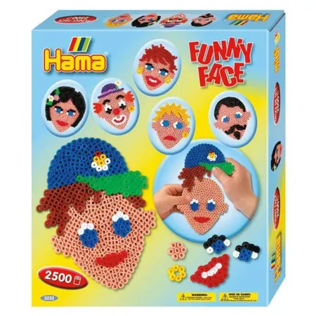 Hama Bügelperlen Midi Geschenkpackung Lustige Gesichter, ca. 2500 Bügelperlen