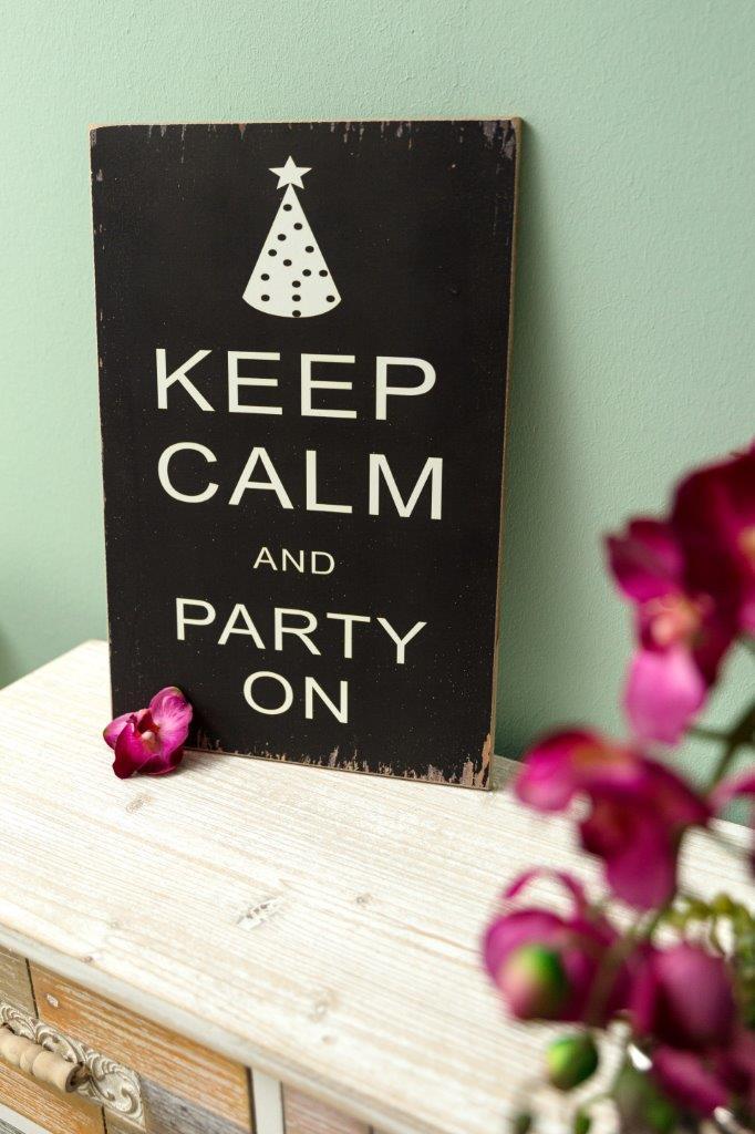 Holzschild - Party on - 30x45 cm