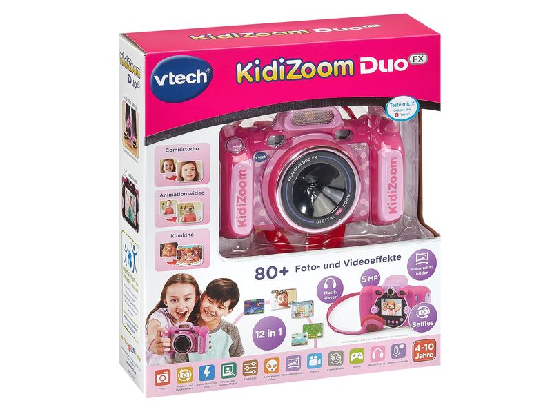 Vtech Kinderkamera KidiZoom Duo FX Pink Digitale Kamera für Kinder